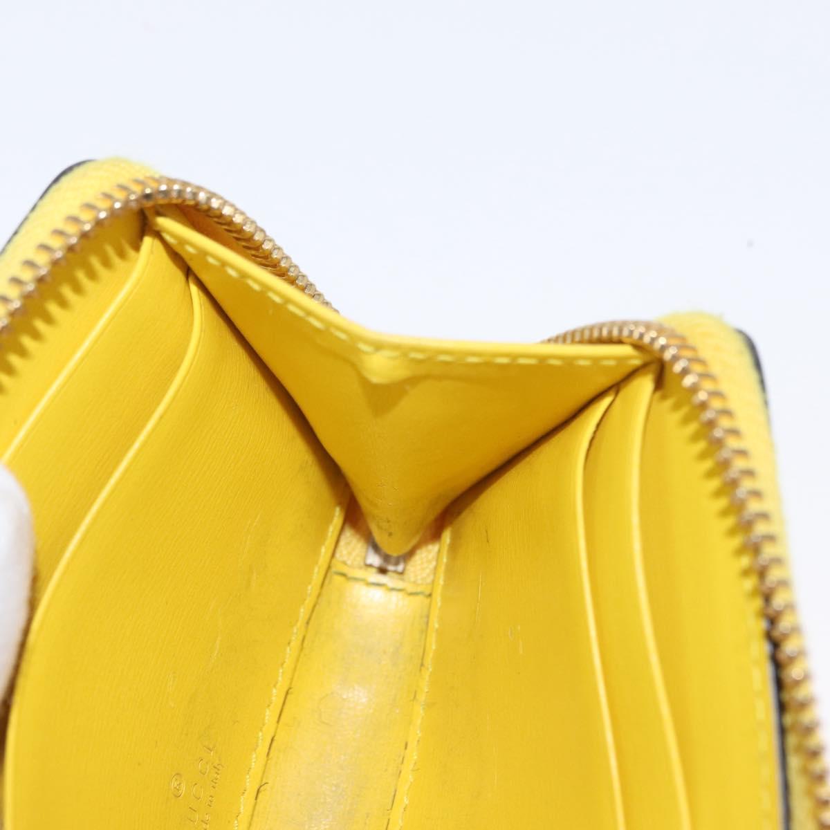 GUCCI GG Canvas Coin Purse Yellow Gold 790037 Auth 158182