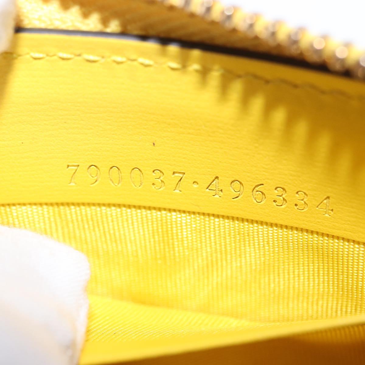 GUCCI GG Canvas Coin Purse Yellow Gold 790037 Auth 158182