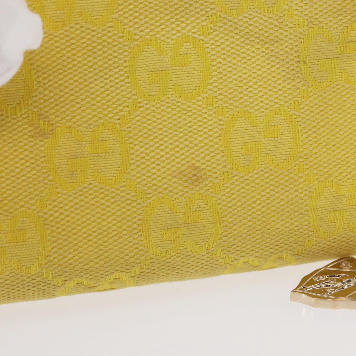 GUCCI GG Canvas Coin Purse Yellow Gold 790037 Auth 158182