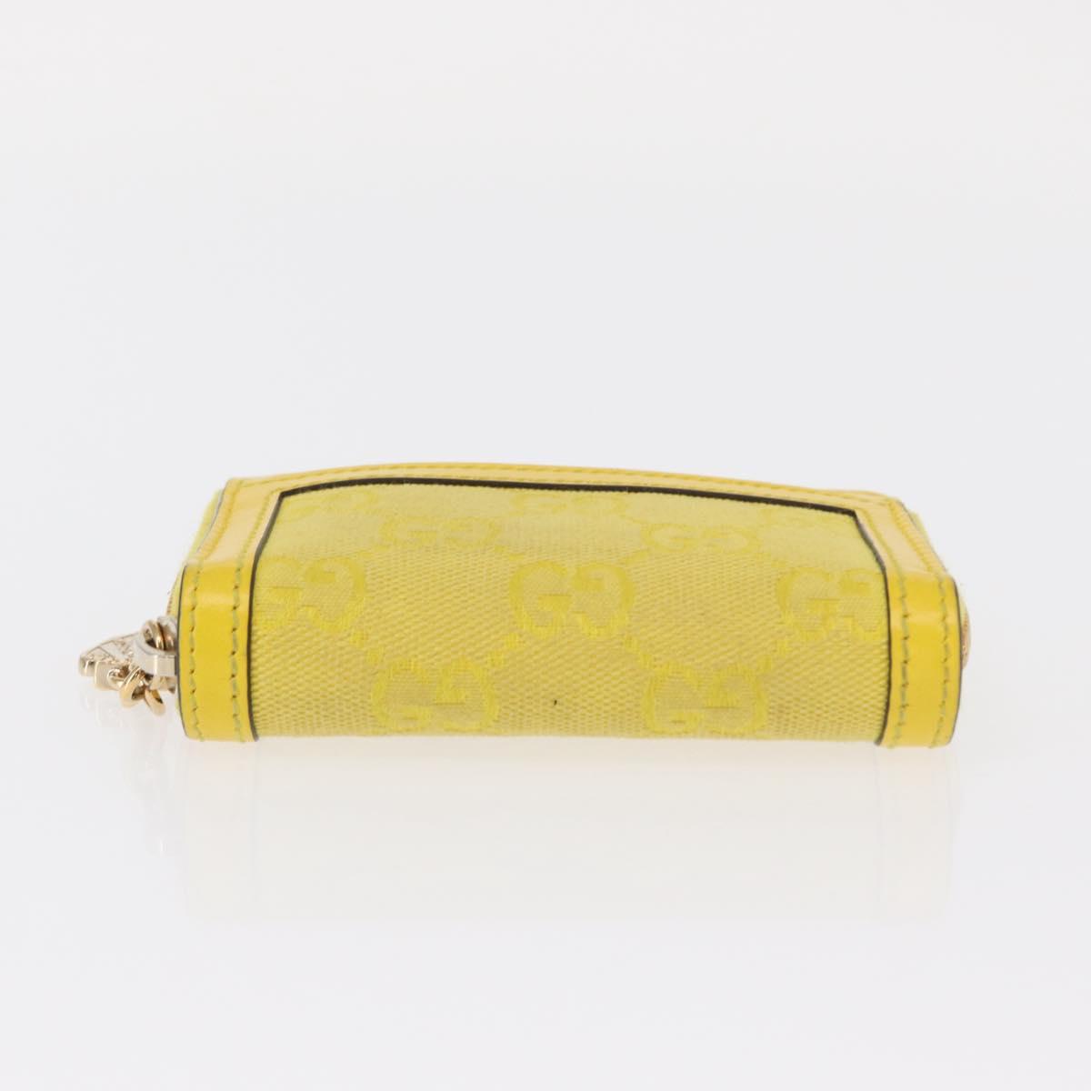 GUCCI GG Canvas Coin Purse Yellow Gold 790037 Auth 158182