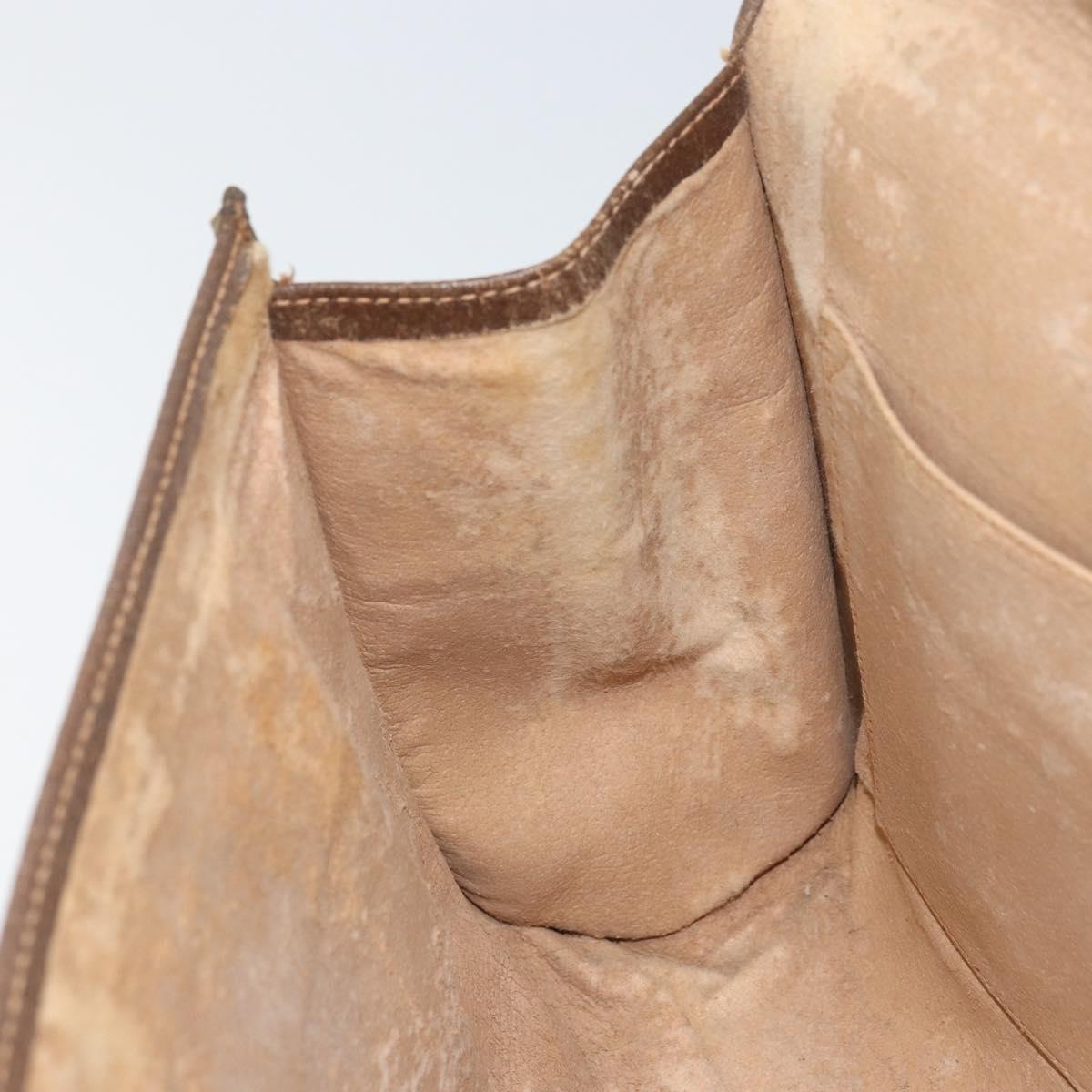 GUCCI GG Supreme Web Sherry Line Bag PVC Beige Gold 156 01 031 Auth 158203