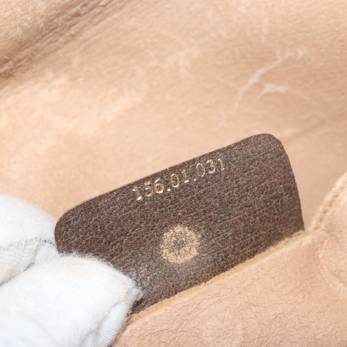GUCCI GG Supreme Web Sherry Line Bag PVC Beige Gold 156 01 031 Auth 158203