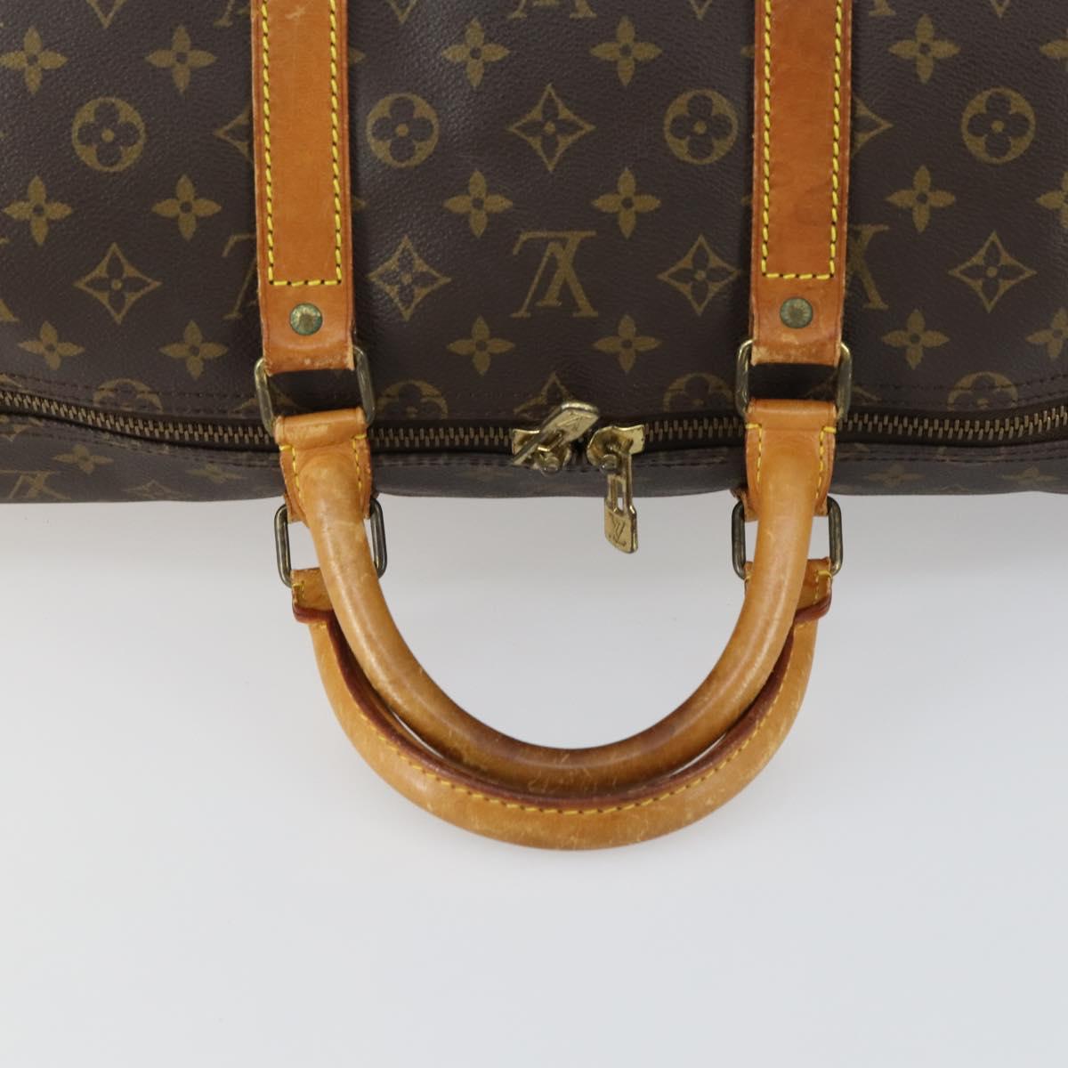 LOUIS VUITTON Monogram Keepall 55 Boston Bag L008 LV Auth 158208