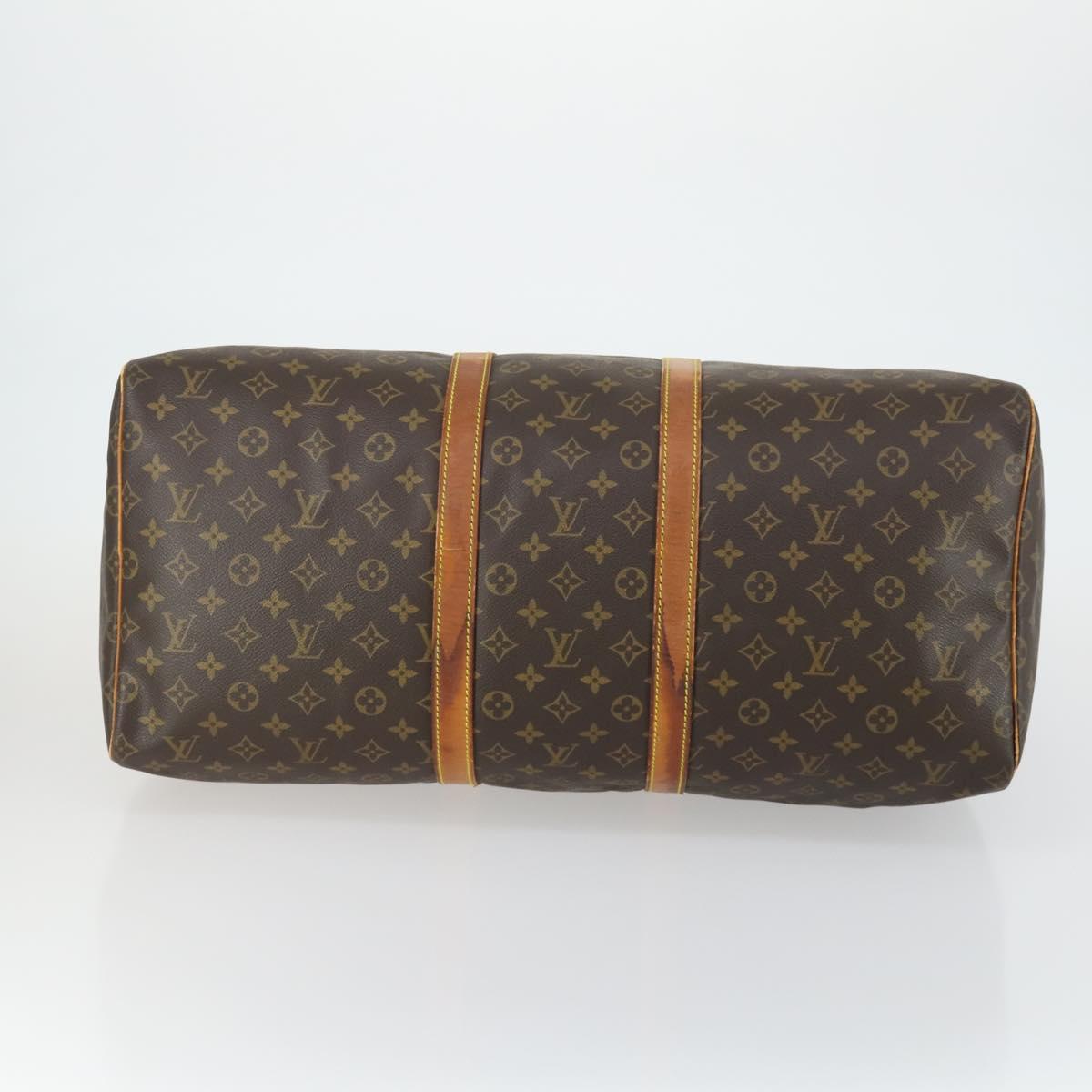 LOUIS VUITTON Monogram Keepall 55 Boston Bag L008 LV Auth 158208