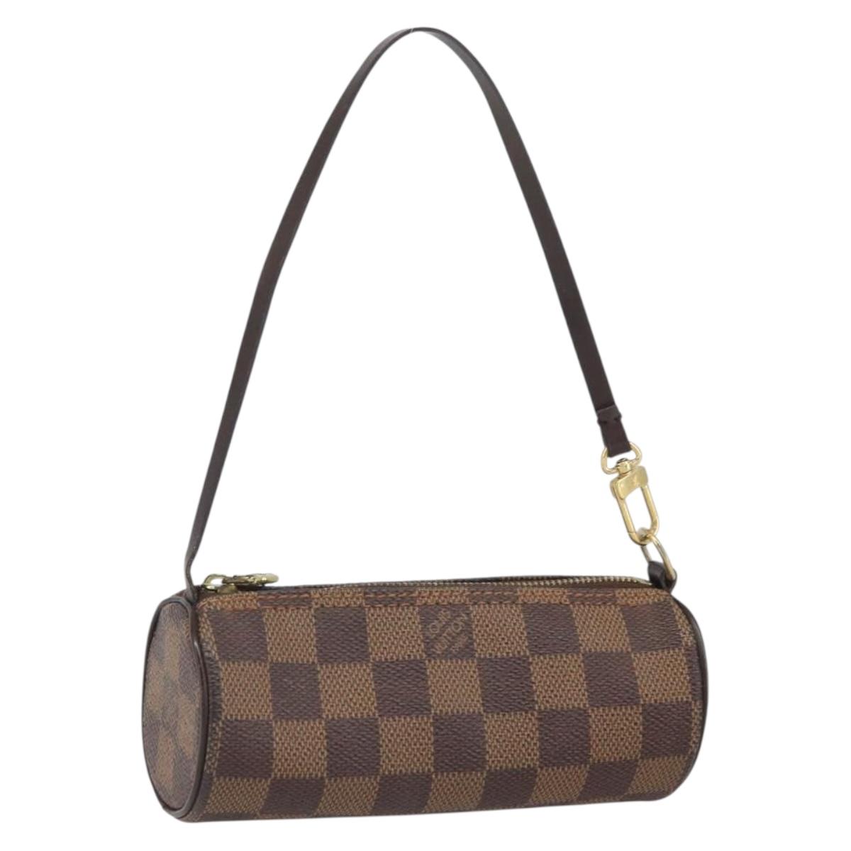 LOUIS VUITTON Damier Ebene Papillon Pouch LV Auth 158213