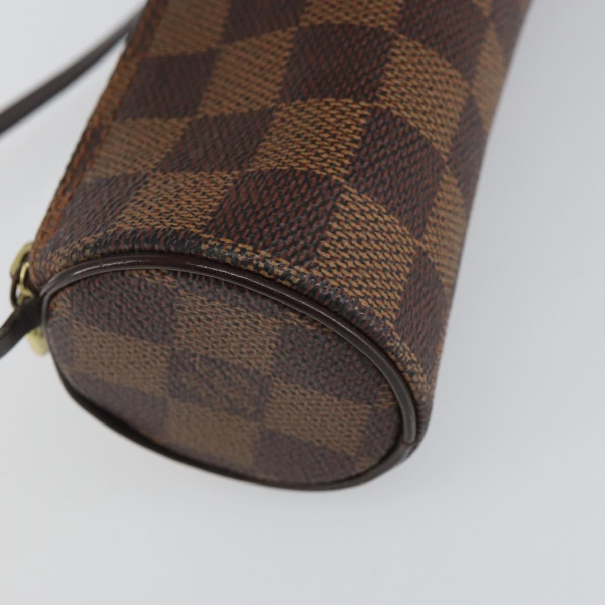 LOUIS VUITTON Damier Ebene Papillon Pouch LV Auth 158213