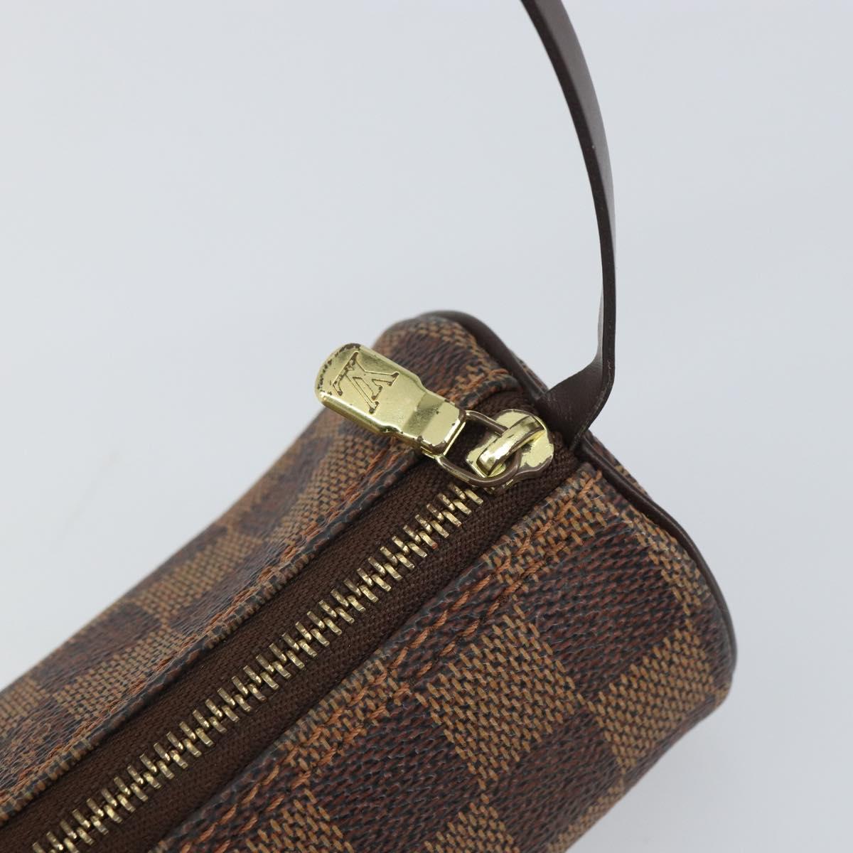 LOUIS VUITTON Damier Ebene Papillon Pouch LV Auth 158213