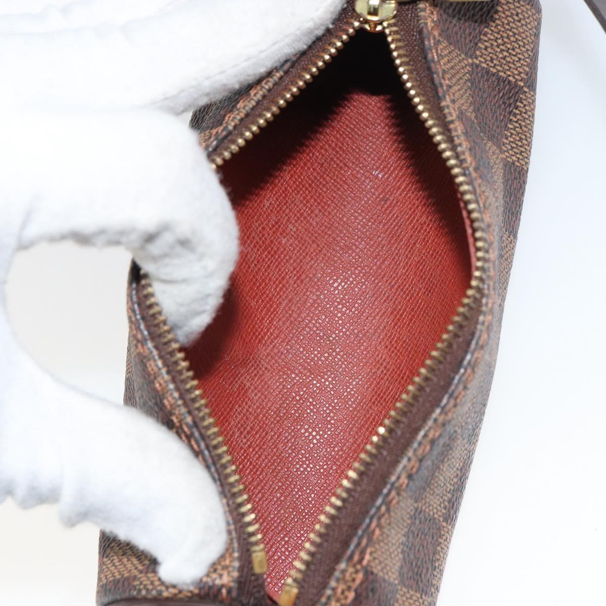 LOUIS VUITTON Damier Ebene Papillon Pouch LV Auth 158213