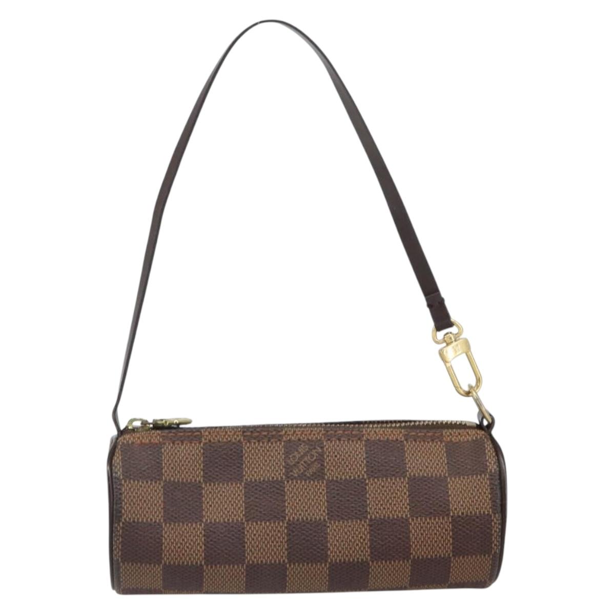 LOUIS VUITTON Damier Ebene Papillon Pouch LV Auth 158213