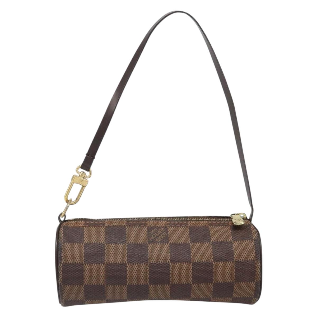 LOUIS VUITTON Damier Ebene Papillon Pouch LV Auth 158213