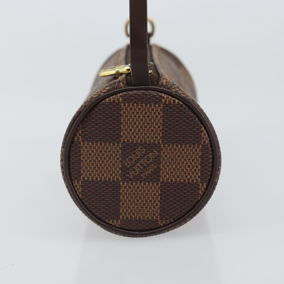 LOUIS VUITTON Damier Ebene Papillon Pouch LV Auth 158213