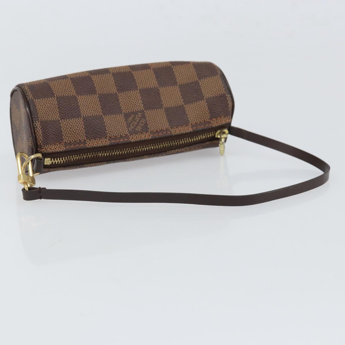 LOUIS VUITTON Damier Ebene Papillon Pouch LV Auth 158213