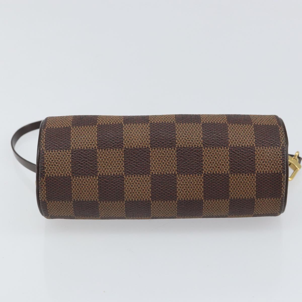 LOUIS VUITTON Damier Ebene Papillon Pouch LV Auth 158213