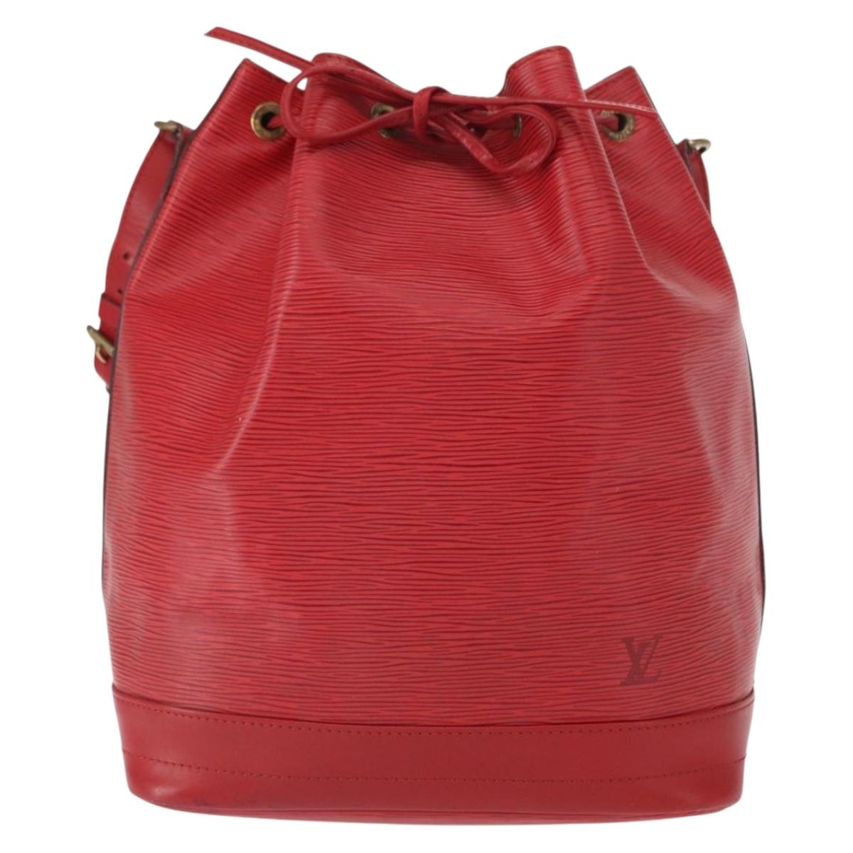 LOUIS VUITTON Epi Noe Shoulder Bag Red M44007 LV Auth 158236