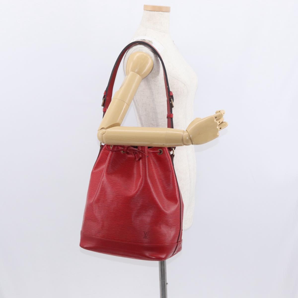 LOUIS VUITTON Epi Noe Shoulder Bag Red M44007 LV Auth 158236