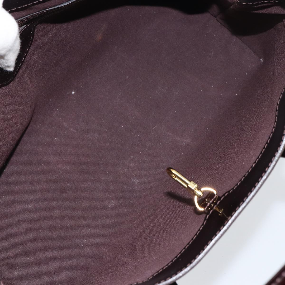LOUIS VUITTON Monogram Vernis Wilshire PM Hand Bag Amarante M93641 Auth 158237