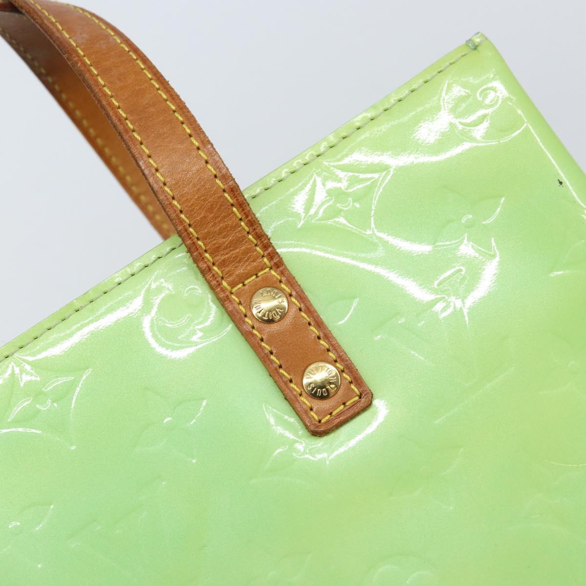 LOUIS VUITTON Monogram Vernis Reade MM Hand Bag Peppermint M91305 LV Auth 158238