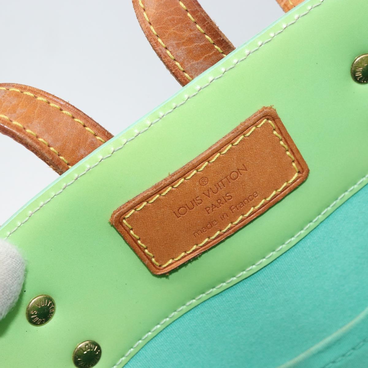 LOUIS VUITTON Monogram Vernis Reade MM Hand Bag Peppermint M91305 LV Auth 158238