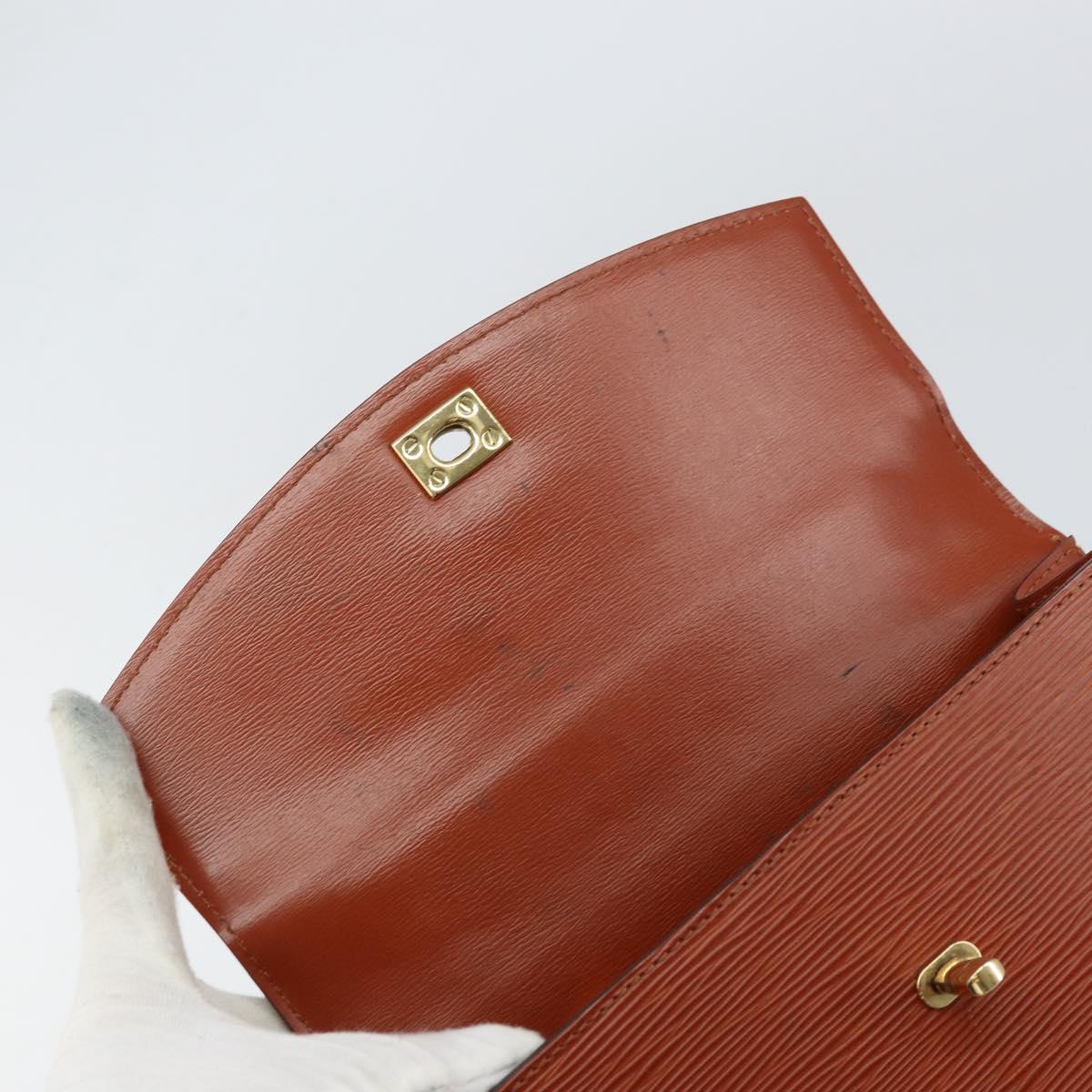 LOUIS VUITTON Epi Malesherbes Hand Bag Brown M52373 LV Auth 158240