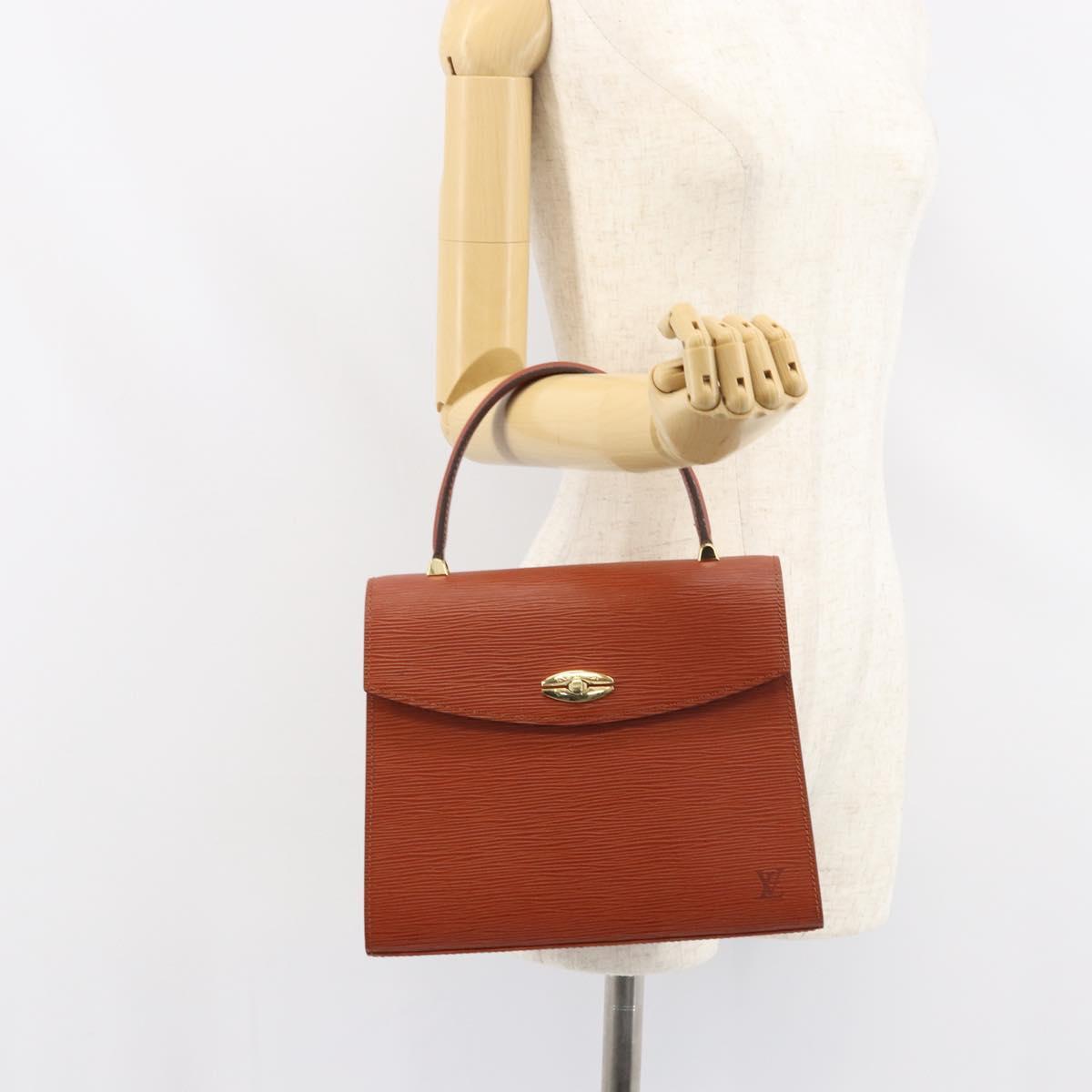 LOUIS VUITTON Epi Malesherbes Hand Bag Brown M52373 LV Auth 158240