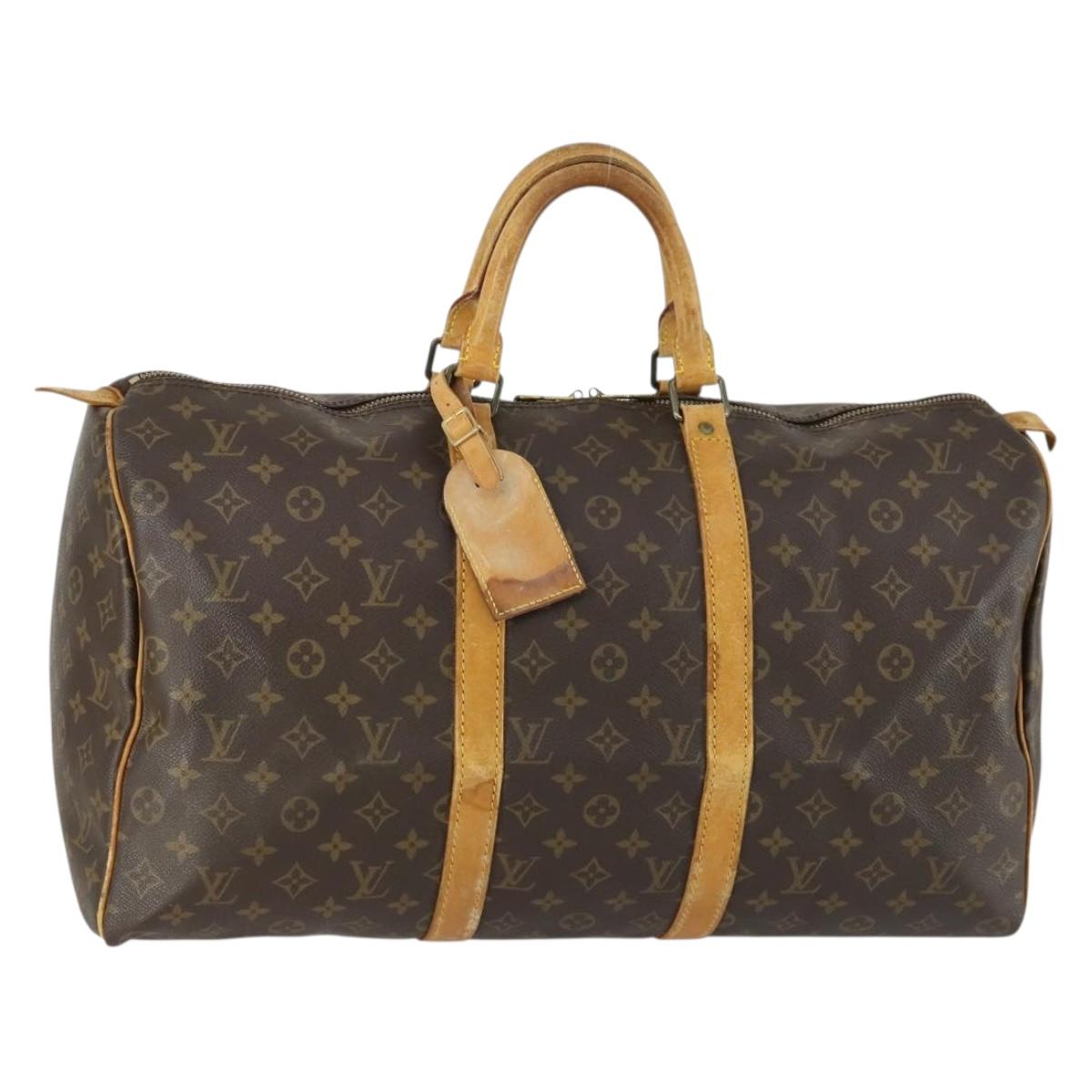 LOUIS VUITTON Monogram Keepall 50 Boston Bag M41426 LV Auth 158283