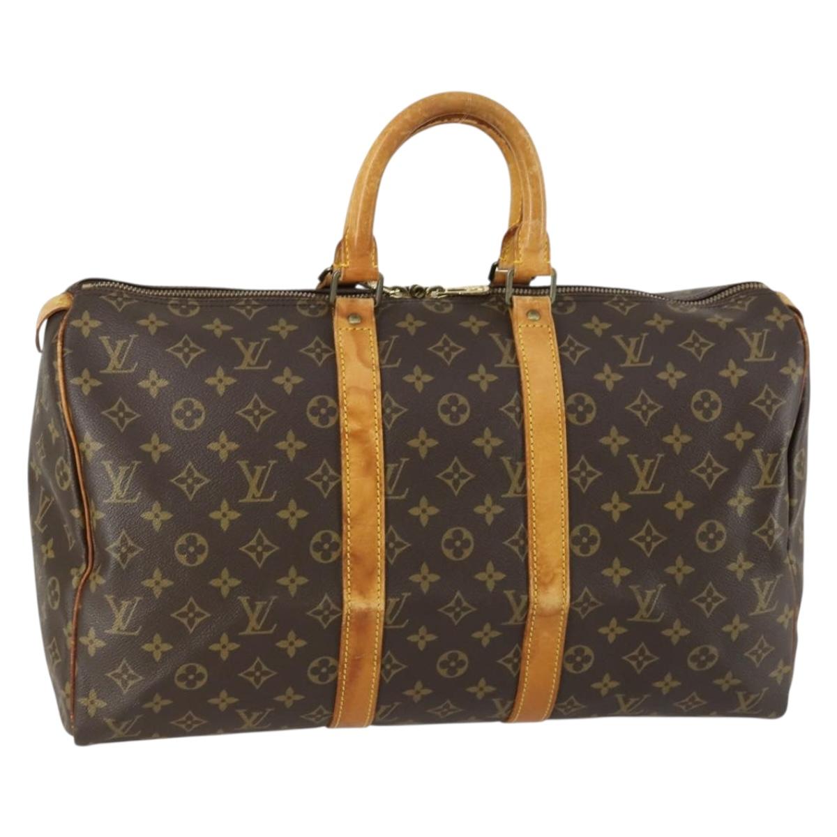 LOUIS VUITTON Monogram Keepall 45 Boston Bag M41428 LV Auth 158284