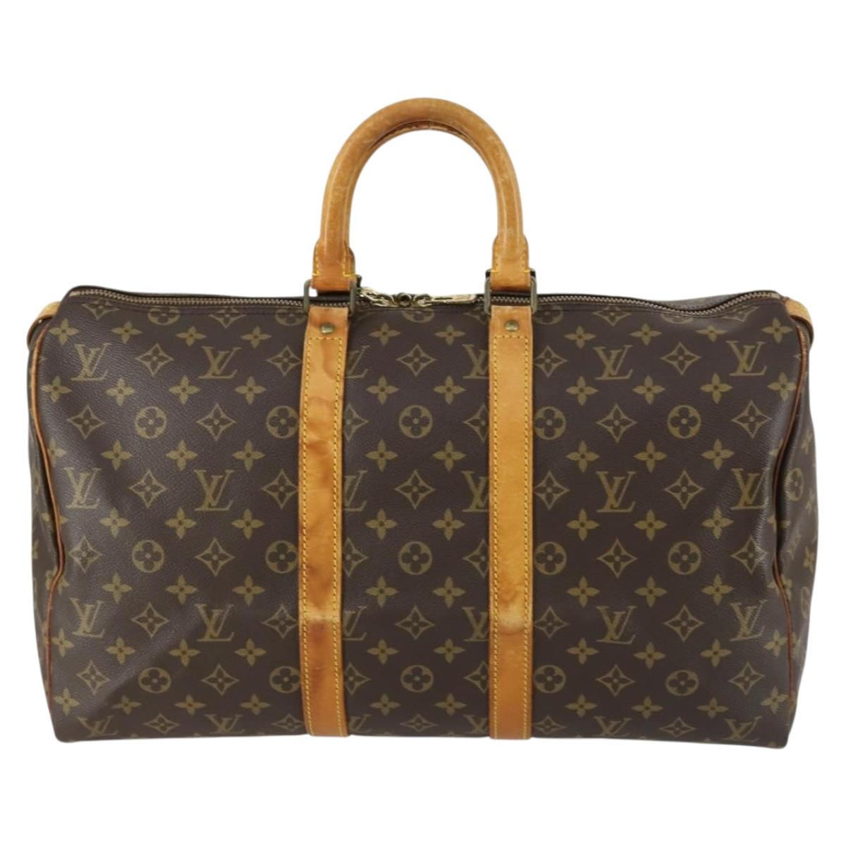 LOUIS VUITTON Monogram Keepall 45 Boston Bag M41428 LV Auth 158284