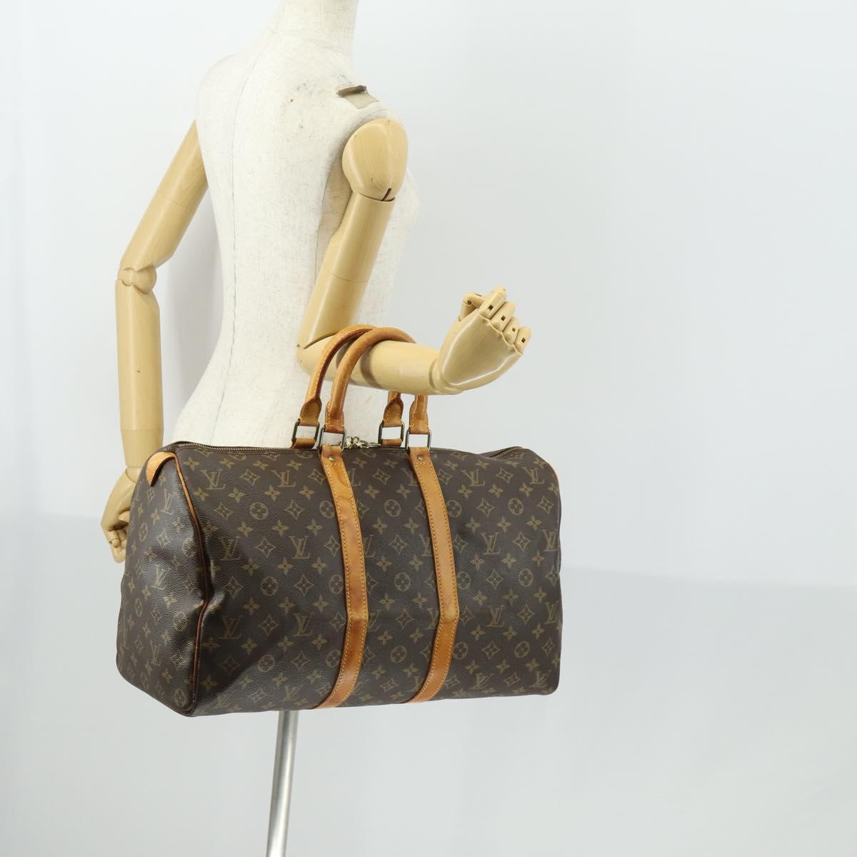 LOUIS VUITTON Monogram Keepall 45 Boston Bag M41428 LV Auth 158284