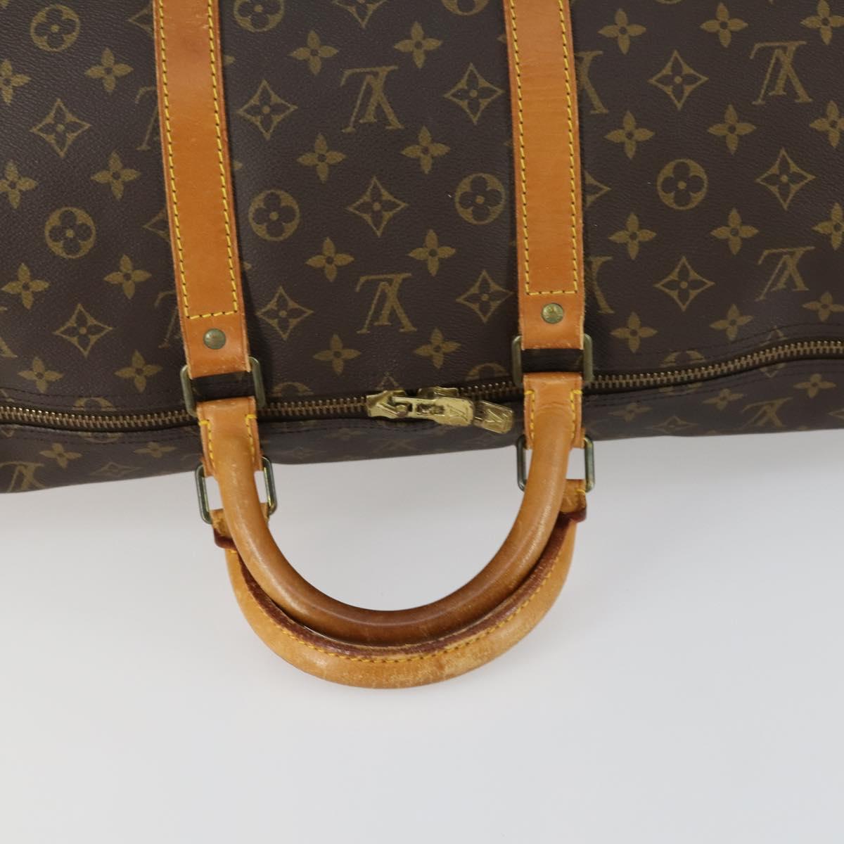 LOUIS VUITTON Monogram Keepall 55 Boston Bag M41424 LV Auth 158289