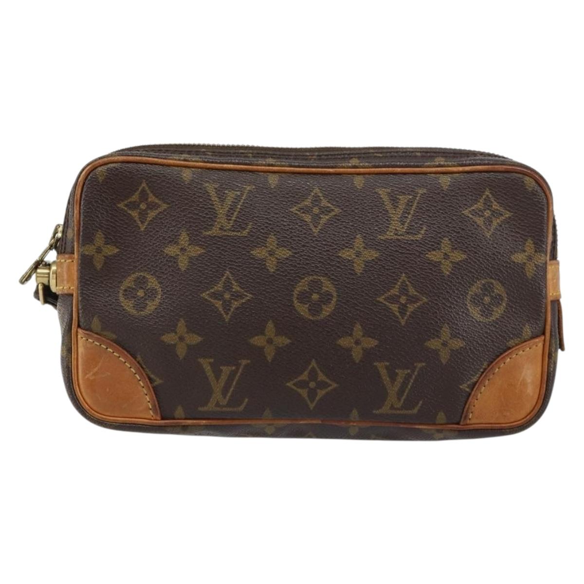 LOUIS VUITTON Monogram Marly Dragonne PM Clutch Bag M51827 LV Auth 158336
