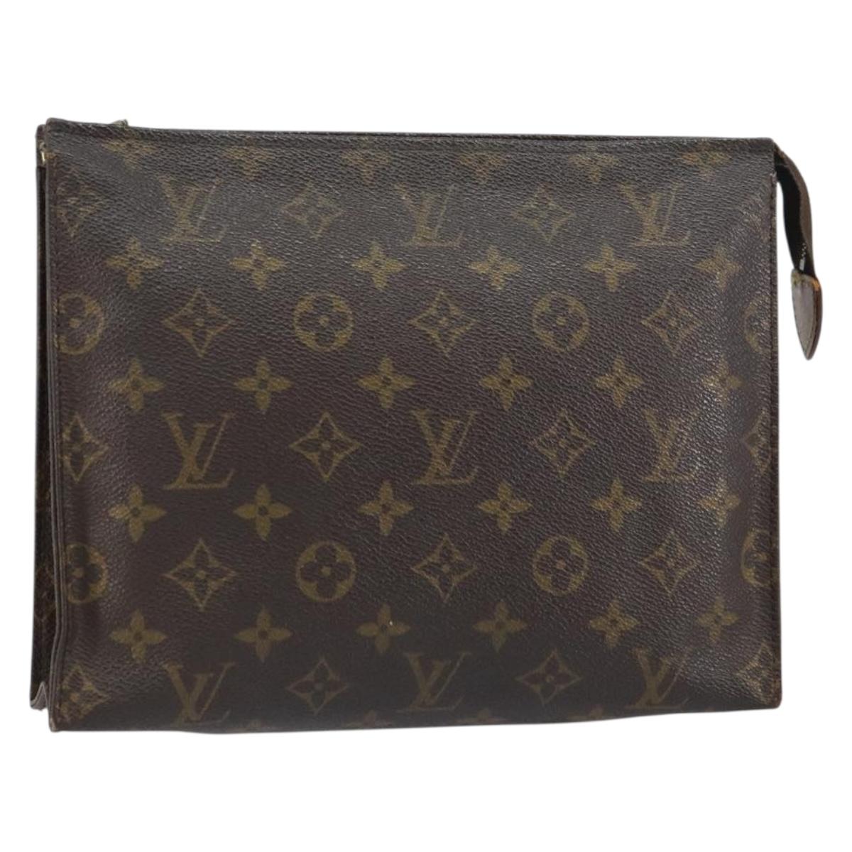LOUIS VUITTON Monogram Poche Toilette 26 Pouch M47542 LV Auth 158337