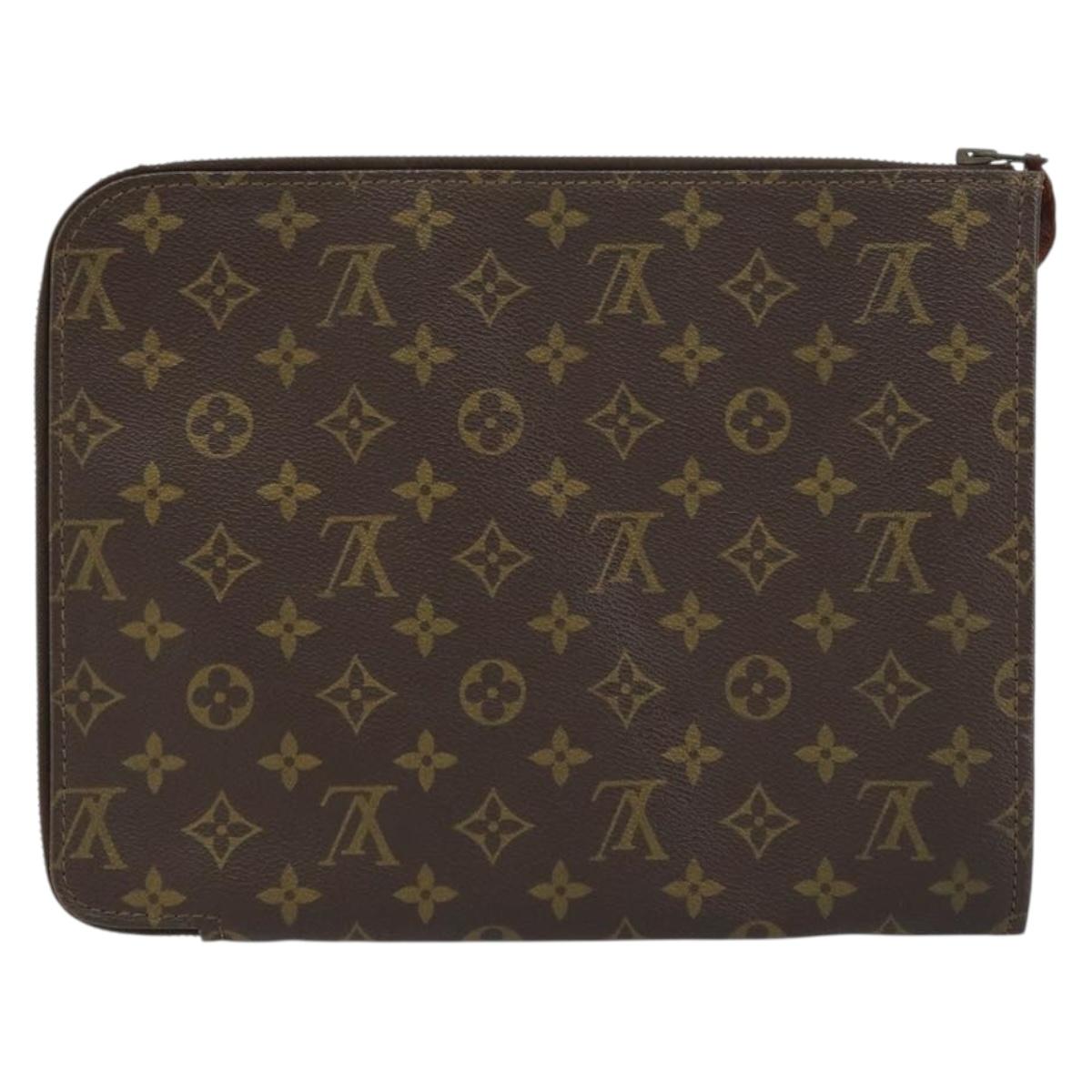 LOUIS VUITTON Monogram Posh Documents Clutch Bag M53456 LV Auth 158340