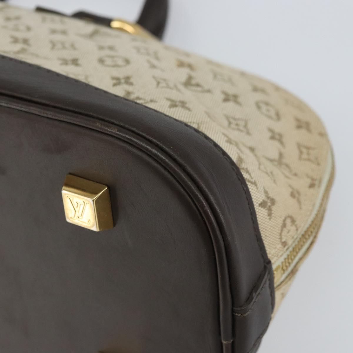 LOUIS VUITTON Monogram Mini Alma Ron Hand Bag Khaki M92206 LV Auth 158341