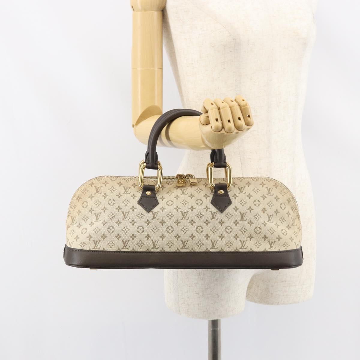 LOUIS VUITTON Monogram Mini Alma Ron Hand Bag Khaki M92206 LV Auth 158341