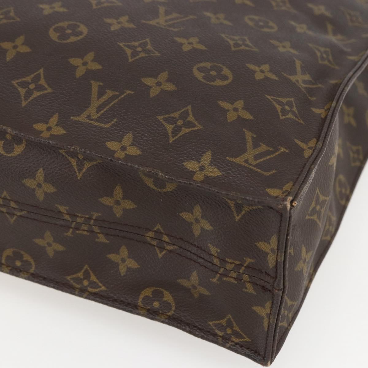 LOUIS VUITTON Monogram Sac Plat Hand Bag M51140 LV Auth 158345