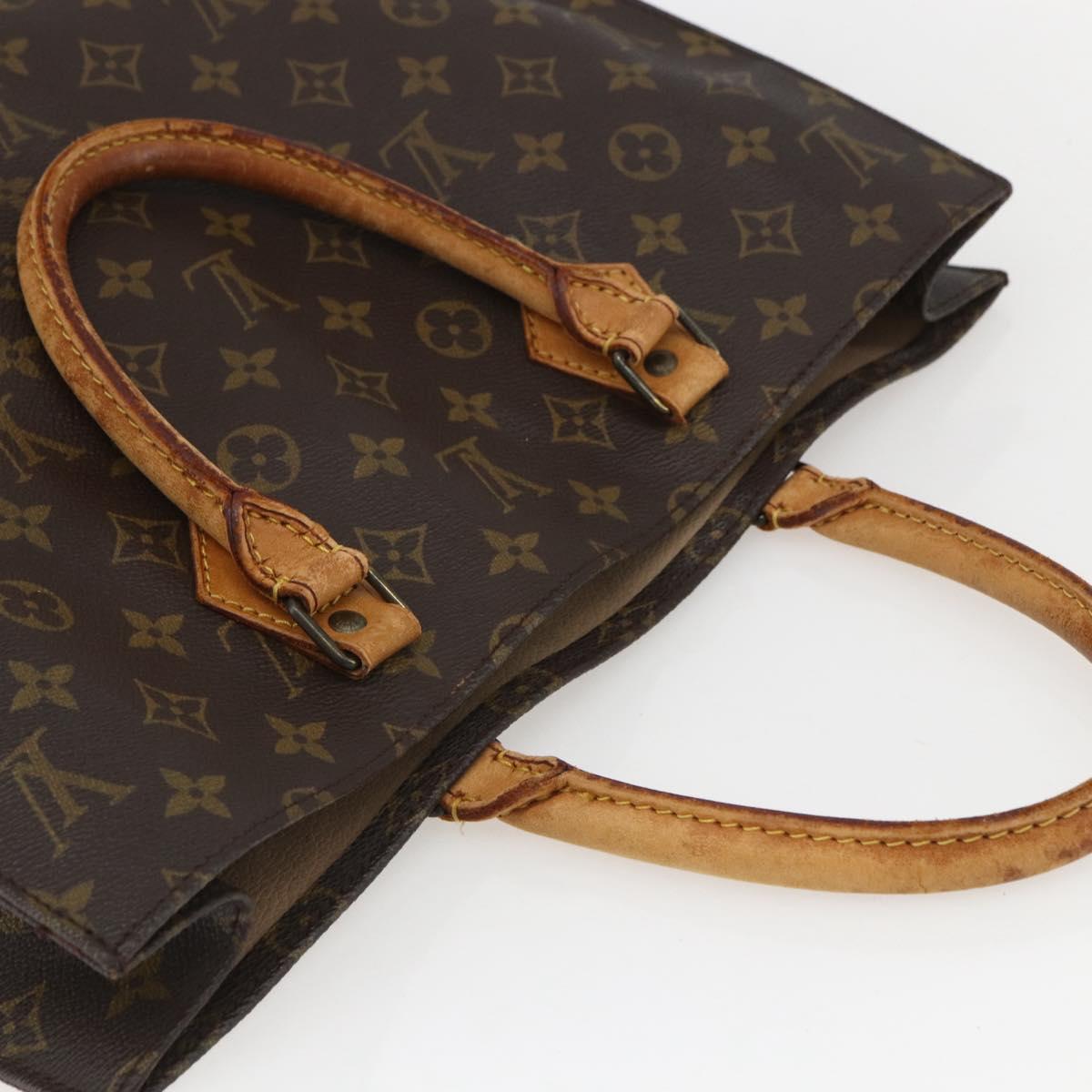 LOUIS VUITTON Monogram Sac Plat Hand Bag M51140 LV Auth 158345