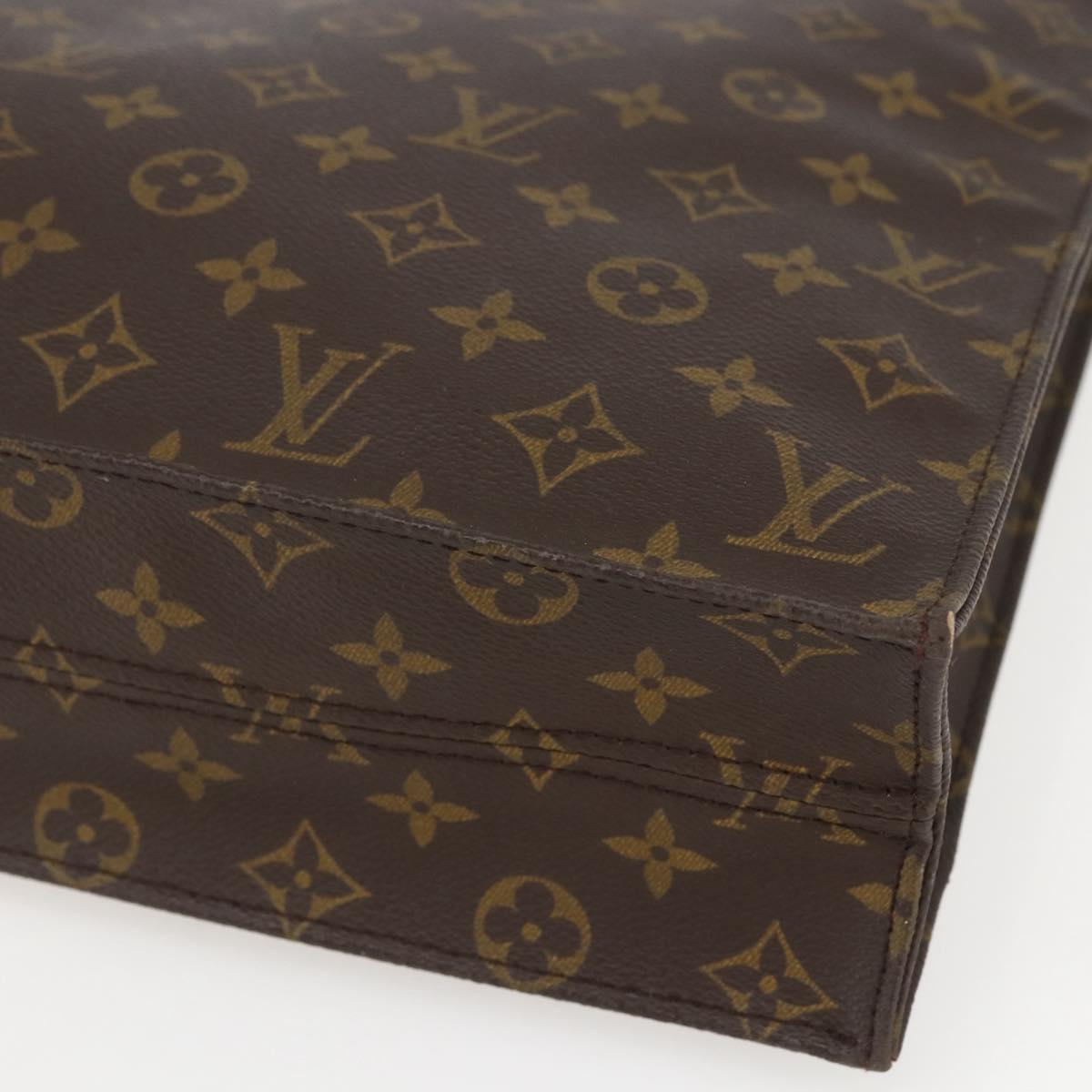 LOUIS VUITTON Monogram Sac Plat Hand Bag M51140 LV Auth 158347