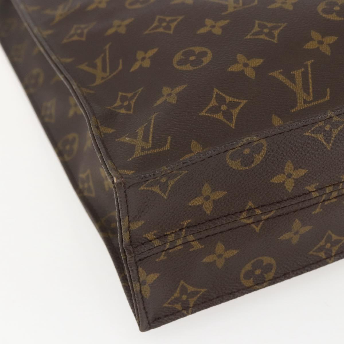 LOUIS VUITTON Monogram Sac Plat Hand Bag M51140 LV Auth 158347