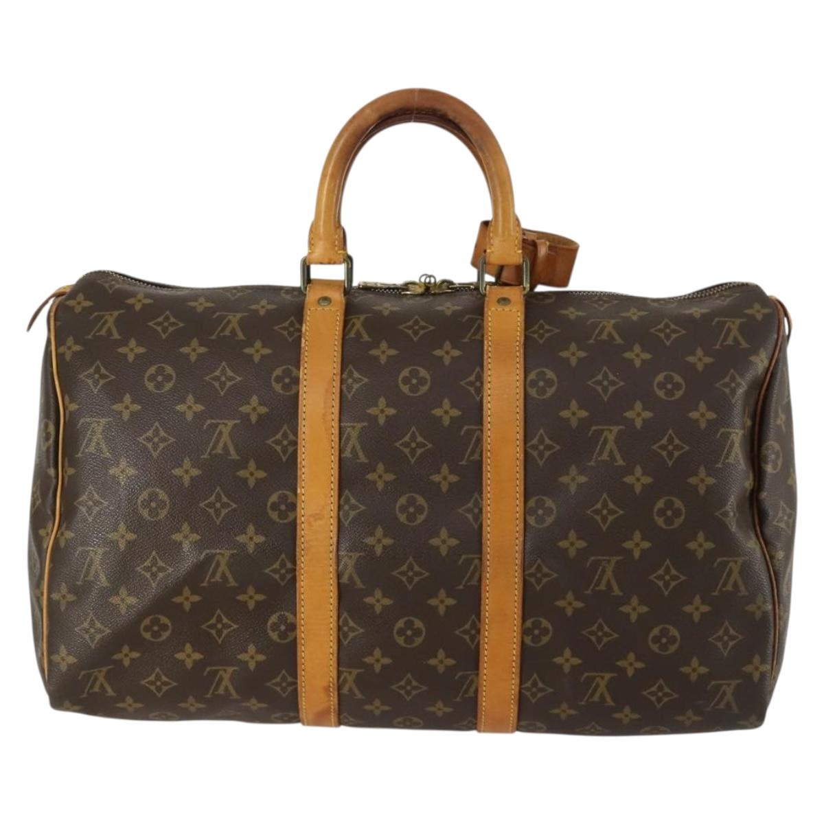 LOUIS VUITTON Monogram Keepall 45 Boston Bag M41428 LV Auth 158352