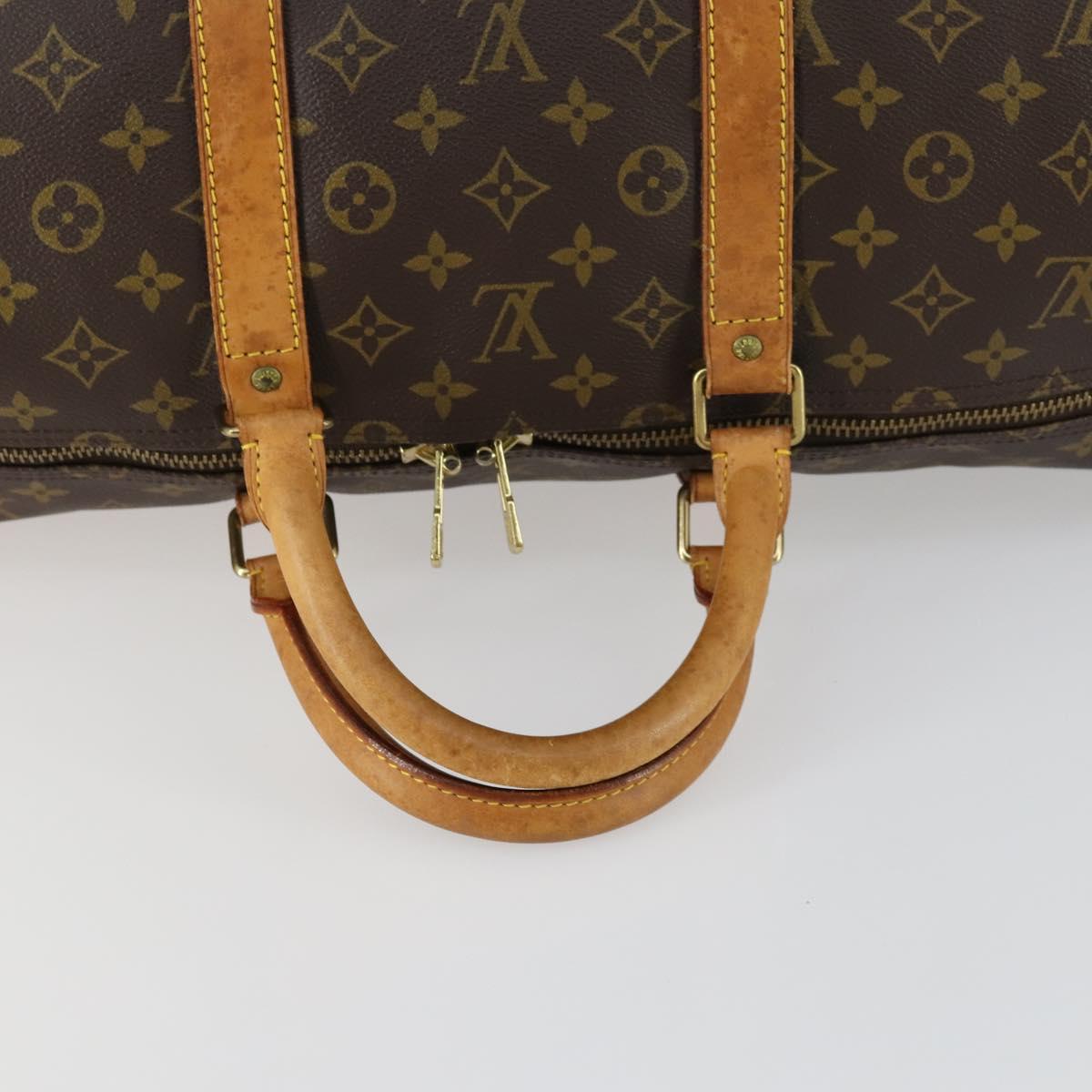 LOUIS VUITTON Monogram Keepall 55 Boston Bag M41424 LV Auth 158354