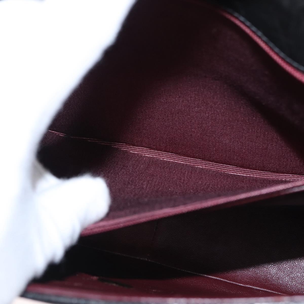 CHANEL Matelasse 30 Chain Shoulder Bag Lamb Skin Black Gold CC Auth 158361SAM