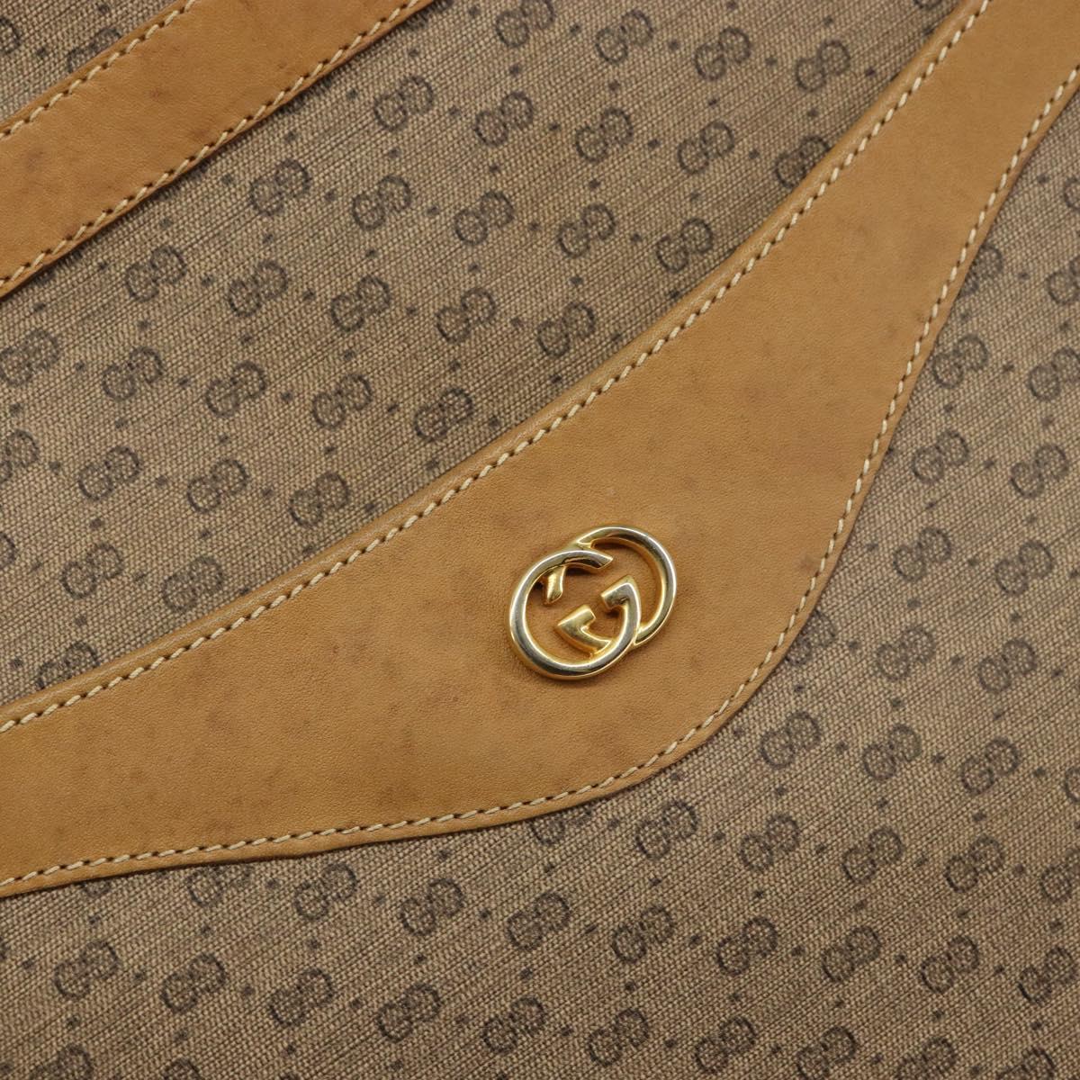 GUCCI Micro GG Supreme Tote Bag PVC Beige Gold 14 002 4428 Auth 158385