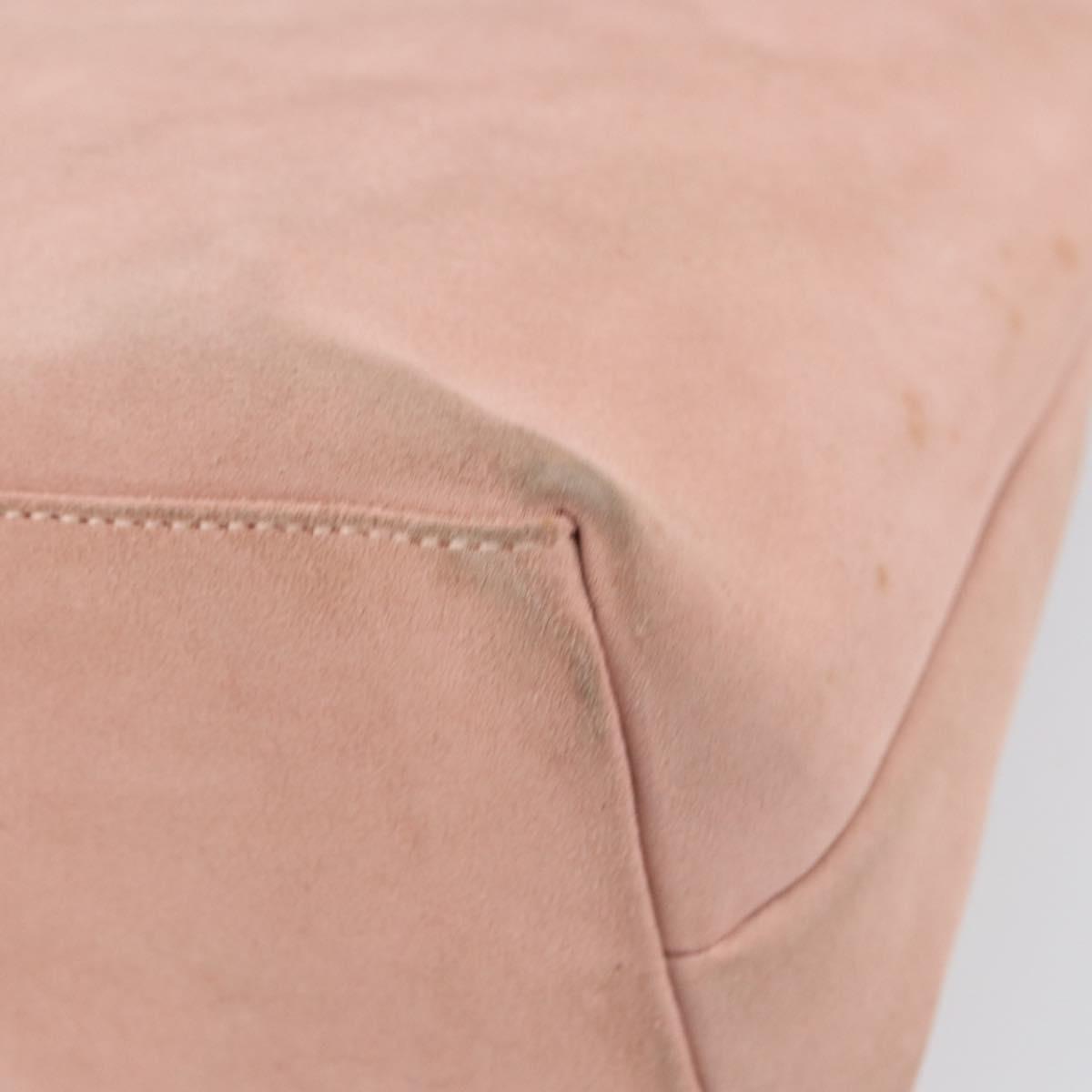 GUCCI Hand Bag Suede Pink Gold 001 3386 1705 Auth 158392