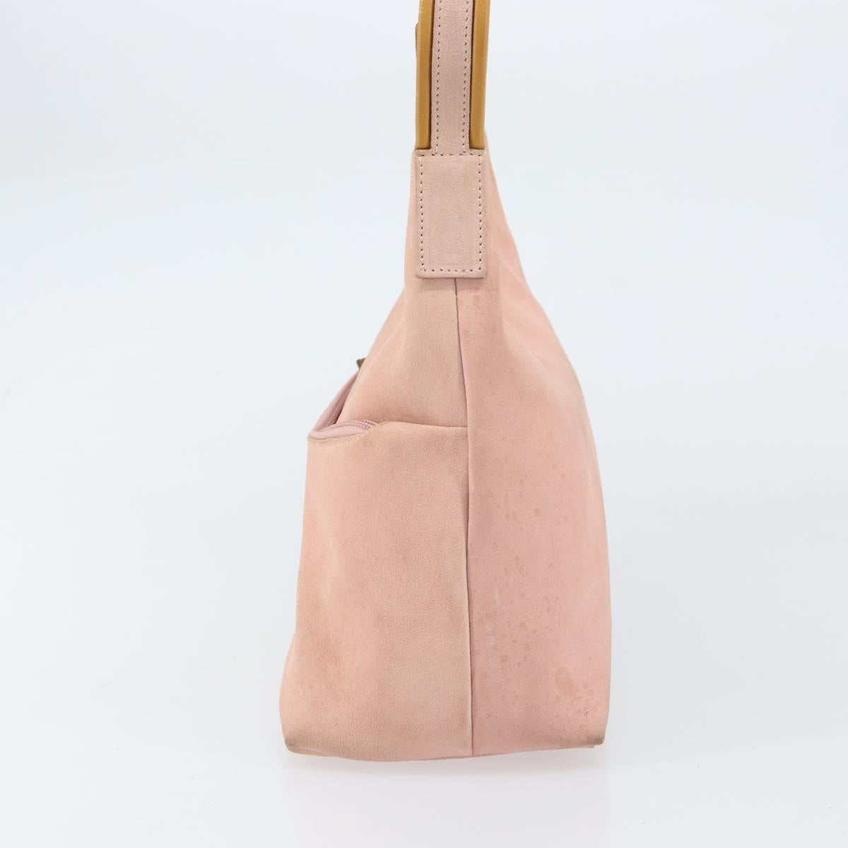 GUCCI Hand Bag Suede Pink Gold 001 3386 1705 Auth 158392