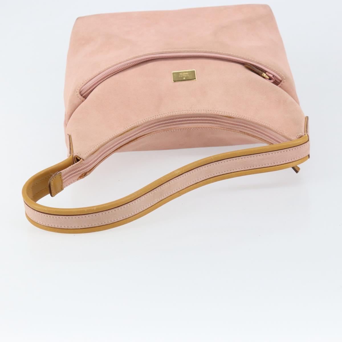 GUCCI Hand Bag Suede Pink Gold 001 3386 1705 Auth 158392