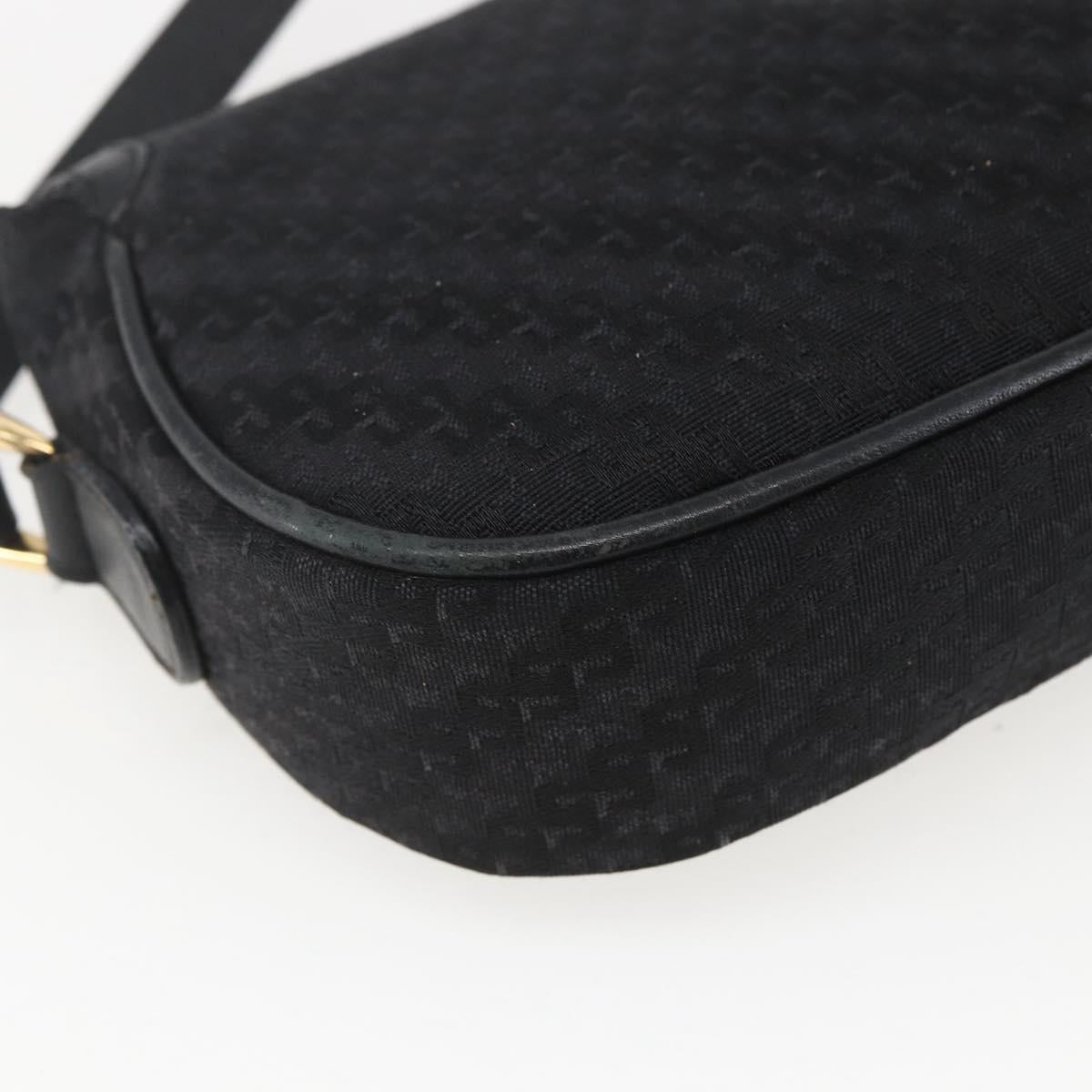 GUCCI Shoulder Bag Old Gucci Black Gold Auth 158414