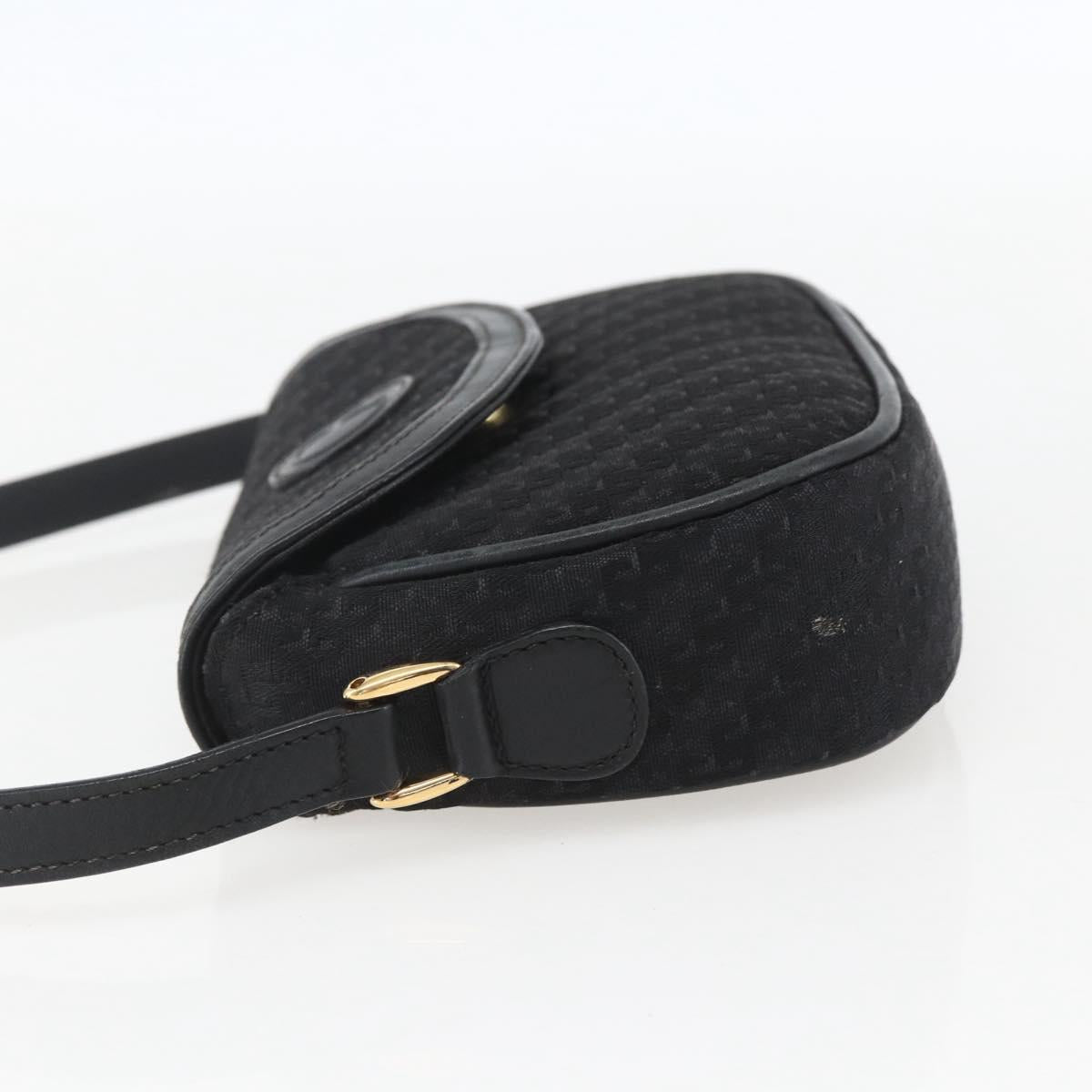 GUCCI Shoulder Bag Old Gucci Black Gold Auth 158414
