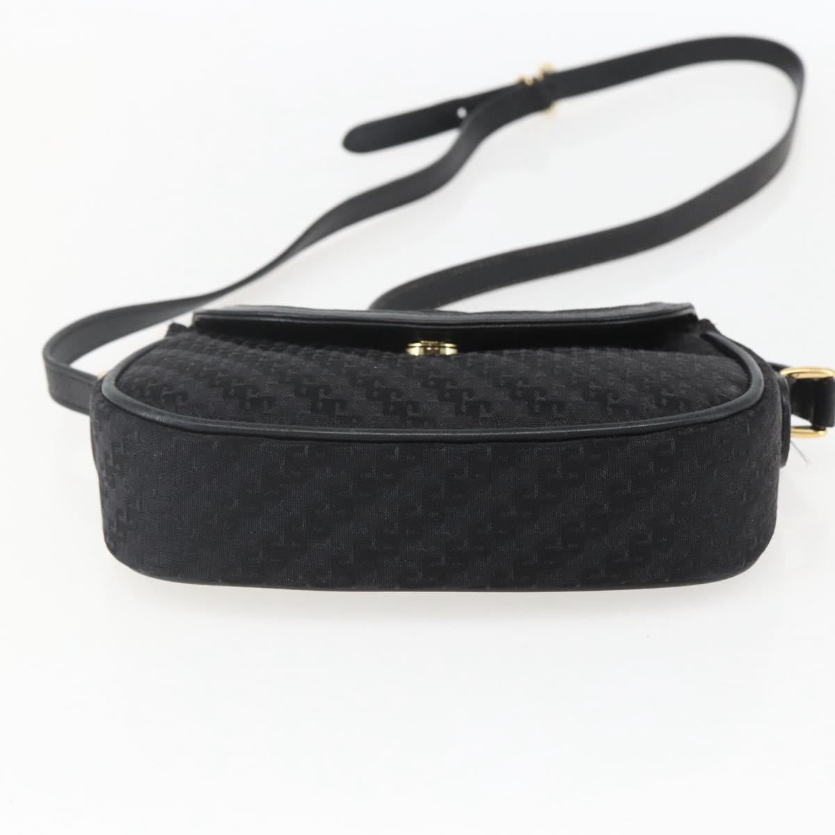 GUCCI Shoulder Bag Old Gucci Black Gold Auth 158414