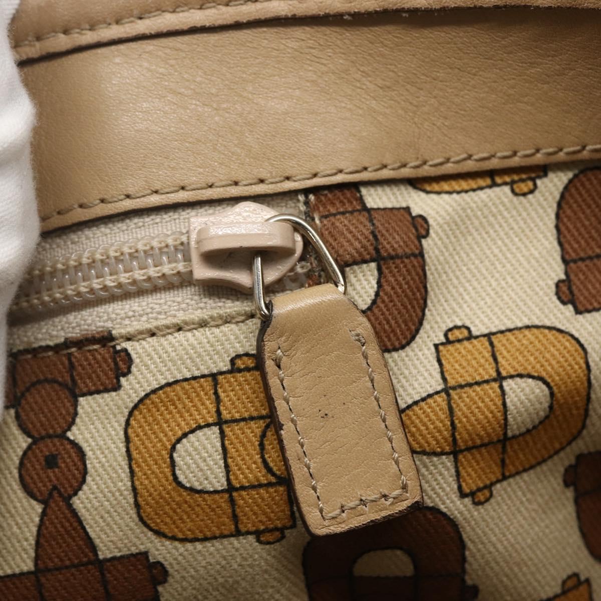 GUCCI GG Canvas Tote Bag Pink Gold Auth 158451