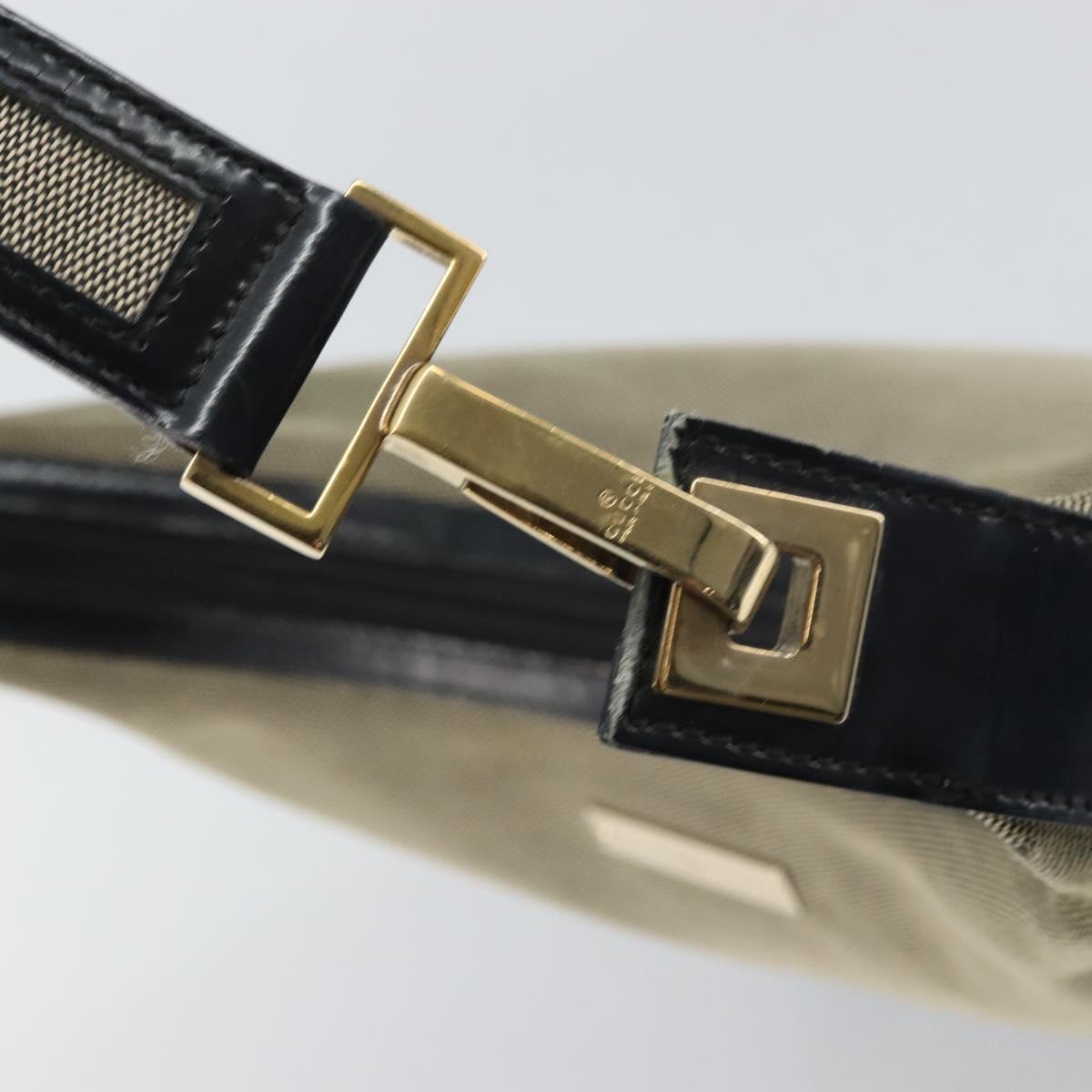 GUCCI Shoulder Bag Canvas Beige Gold 001 4204 Auth 158461